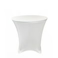 thumbnail image 1 of Your Chair Covers - 30 x 30 inch Lowboy Cocktail Round Stretch Spandex Table Cover White for Wedding, Party, Birthday, Patio, etc., 1 of 4