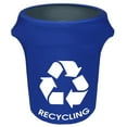 thumbnail image 1 of 37 Gallon Spandex Trash Can/Waste Container Cover - Royal Blue w/ Recycling Logo, 1 of 2