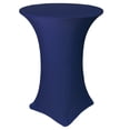 thumbnail image 1 of Your Chair Covers - 32 Inch Highboy Cocktail Round Stretch Spandex Table Cover Navy Blue, 1 of 3