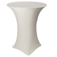 thumbnail image 1 of Your Chair Covers - 36 Inch Highboy Cocktail Round Stretch Spandex Table Cover Ivory, 1 of 2