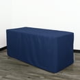 thumbnail image 1 of Your Chair Covers - 4 ft X 24 Inches Fitted Polyester Tablecloth Rectangular Navy Blue, 1 of 4
