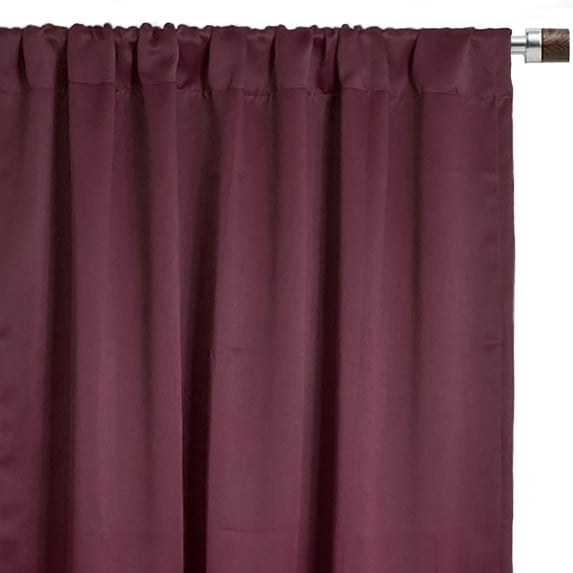 Your Chair Covers - 52 X 63 Inch Blackout Polyester Curtains with Rod Pocket Burgundy - 2 Panels