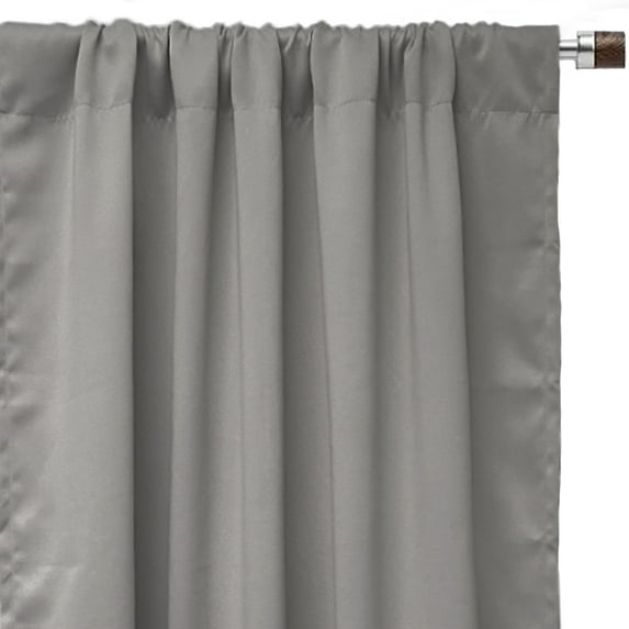 Your Chair Covers - 52 X 84 Inch Blackout Polyester Curtains with Rod Pocket Gray - 2 Panels