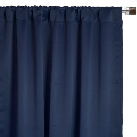 Your Chair Covers - 52 X 84 Inch Blackout Polyester Curtains with Rod Pocket Navy Blue - 2 Panels