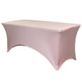 thumbnail image 1 of Your Chair Covers - 6 FT Durable Rectangular Spandex Table Cover Blush, 1 of 4