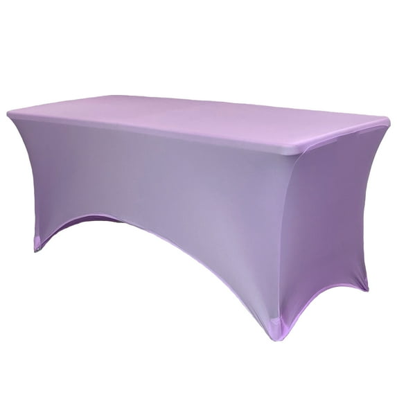 Your Chair Covers - 6 FT Durable Rectangular Spandex Table Cover Lavender