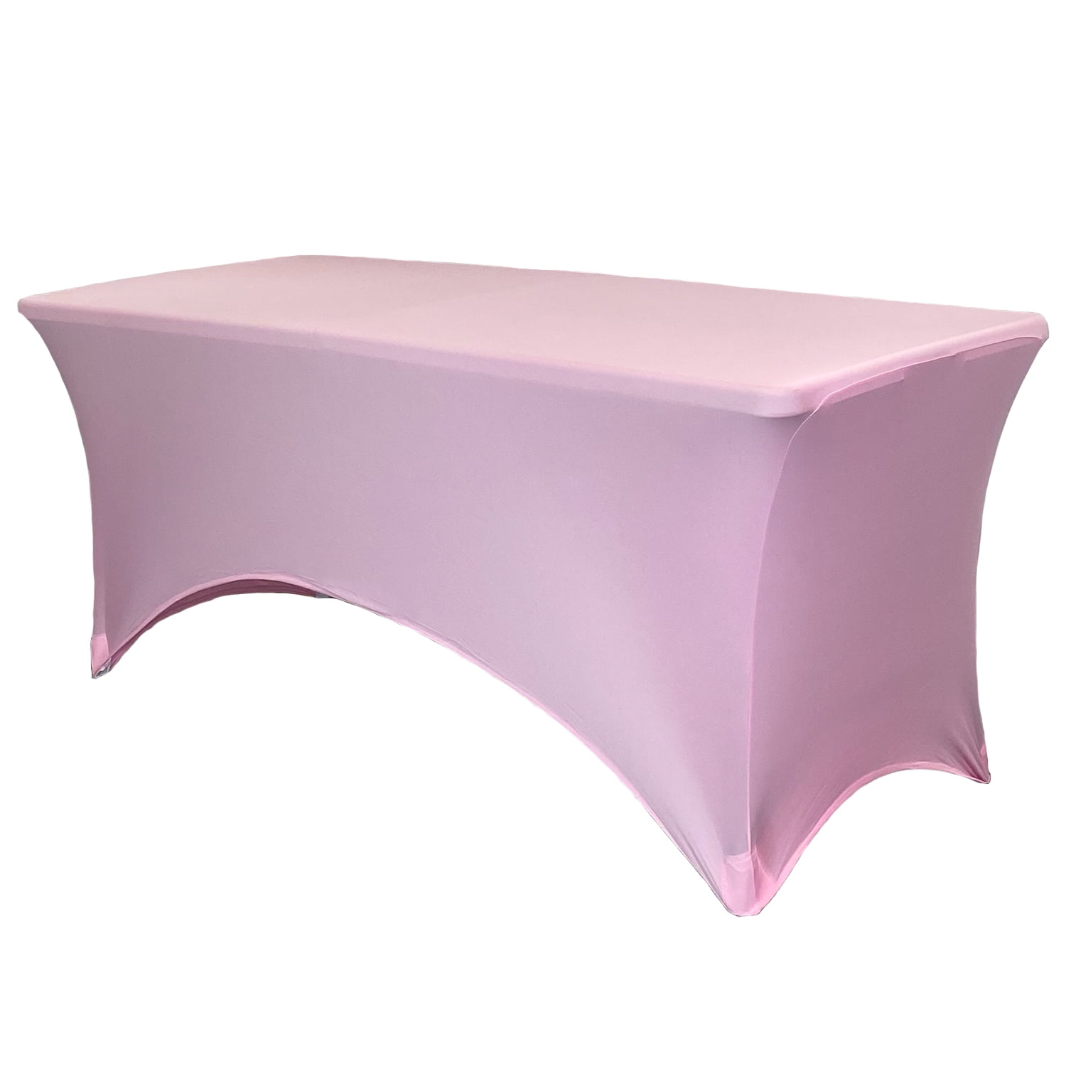 Your Chair Covers - 6 FT Durable Rectangular Spandex Table Cover Pink 