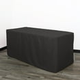 thumbnail image 1 of Your Chair Covers - 6 ft Fitted Polyester Tablecloth Rectangular Black, 1 of 5