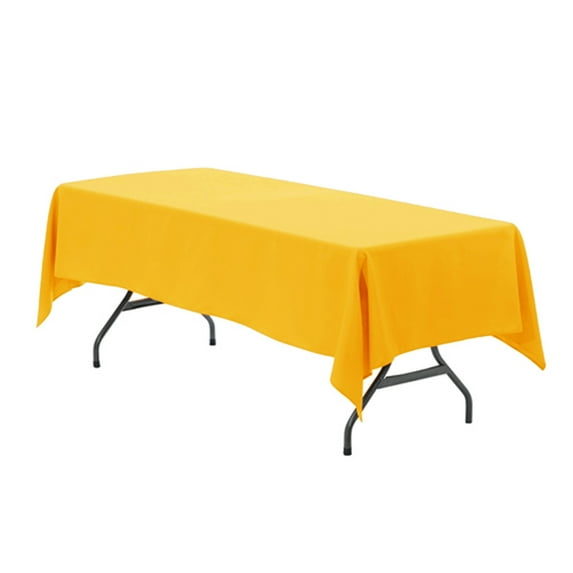 Your Chair Covers - 60 x 102 Inch Rectangular Polyester Tablecloth Gold