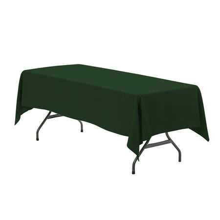 Your Chair Covers - 60 x 102 Inch Rectangular Polyester Tablecloth Hunter Green
