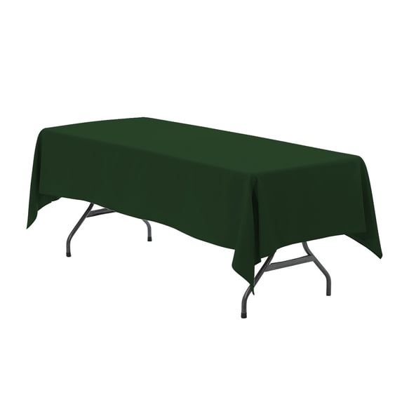 Your Chair Covers - 60 x 102 Inch Rectangular Polyester Tablecloth Hunter Green