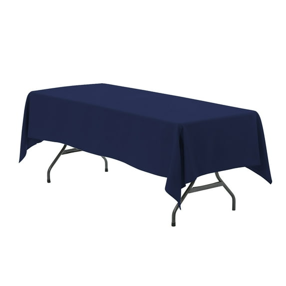 Your Chair Covers - 60 x 102 Inch Rectangular Polyester Tablecloth Navy Blue