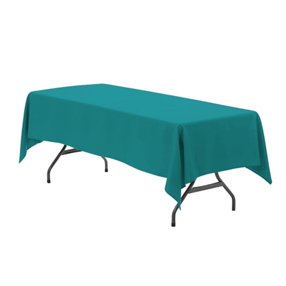 Your Chair Covers - 60 x 102 Inch Rectangular Polyester Tablecloth Teal