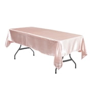 Your Chair Covers - 60 x 102 Inch Rectangular Satin Tablecloth Blush
