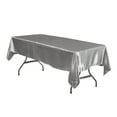 thumbnail image 1 of Your Chair Covers - 60 x 102 Inch Rectangular Satin Tablecloth Dark Silver, 1 of 1