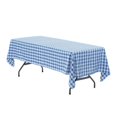 thumbnail image 1 of Your Chair Covers - 60 x 126 Inch Rectangular Polyester Tablecloth Gingham Checkered Royal Blue, 1 of 2