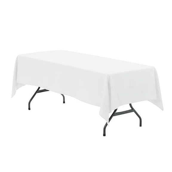 Your Chair Covers - 60 x 126 Inch Rectangular Polyester Tablecloth White