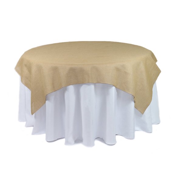 YCC Linens - 60 x 60 Inch Square Burlap Overlay
