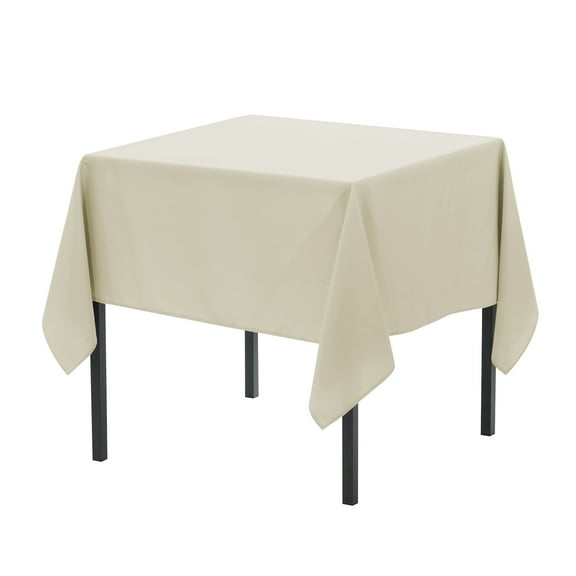 Your Chair Covers - 60 x 60 Inch Square Polyester Tablecloth Ivory