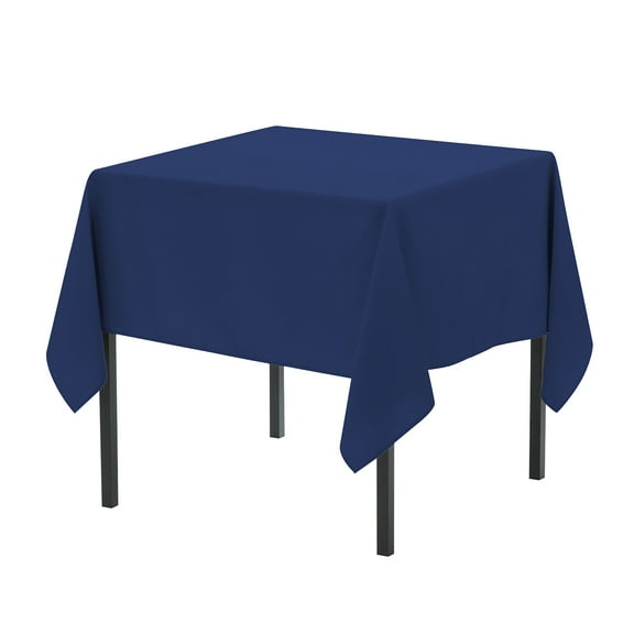 Your Chair Covers - 72 x 72 Inch Square Polyester Tablecloth Navy Blue