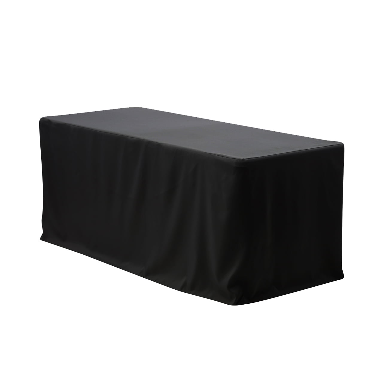 Your Chair Covers 8 ft Black Polyester Tablecloth for Banquet Table