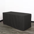 thumbnail image 1 of Your Chair Covers - 8 ft Fitted Polyester Tablecloth Rectangular Black, 1 of 5