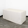 thumbnail image 1 of YCC Linens - 8 ft Fitted Polyester Tablecloth Rectangular Ivory, 1 of 5