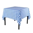 thumbnail image 1 of Your Chair Covers - 84 x 84 Inch Square Polyester Tablecloth Gingham Checkered Royal Blue, 1 of 2
