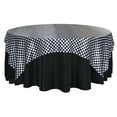 thumbnail image 1 of Your Chair Covers - 90 Inch Square Satin Table Overlay Black/White Polka Dots, 1 of 2