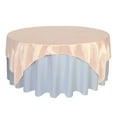 thumbnail image 1 of Your Chair Covers - 90 Inch Square Satin Table Overlay Blush, 1 of 1