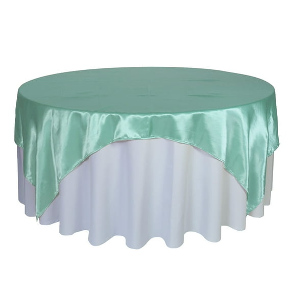 Your Chair Covers - 90 Inch Square Satin Table Overlay Tiffany