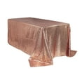 thumbnail image 1 of Your Chair Covers - 90 x 132 Inch Rectangular Glitz Sequin Tablecloth Blush, 1 of 2