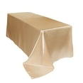 thumbnail image 1 of Your Chair Covers - 90 x 132 Inch Rectangular Satin Tablecloth Champagne, 1 of 1