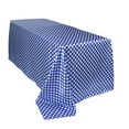 thumbnail image 1 of Your Chair Covers - 90 x 132 Inch Rectangular Satin Tablecloth Royal Blue/White Polka Dots, 1 of 2