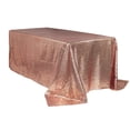 thumbnail image 1 of Your Chair Covers - 90 x 156 Inch Rectangular Glitz Sequin Tablecloth Blush, 1 of 2