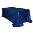 thumbnail image 1 of Your Chair Covers - 90 x 156 Inch Rectangular Glitz Sequin Tablecloth Navy Blue, 1 of 2