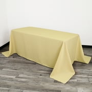 Your Chair Covers - 90 x 156 Inch Rectangular Polyester Tablecloth Pastel Yellow