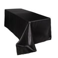 thumbnail image 1 of Your Chair Covers - 90 x 156 inch Rectangular Black Satin Tablecloth - Durable, 1 of 1