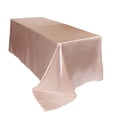thumbnail image 1 of Your Chair Covers - 90 x 156 inch Rectangular Blush Satin Tablecloth - Durable, 1 of 1