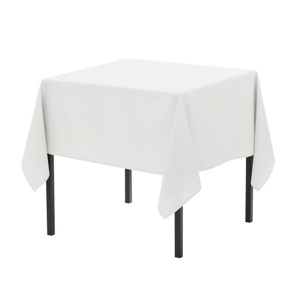 Your Chair Covers - 90 x 90 Inch Square Polyester Tablecloth White