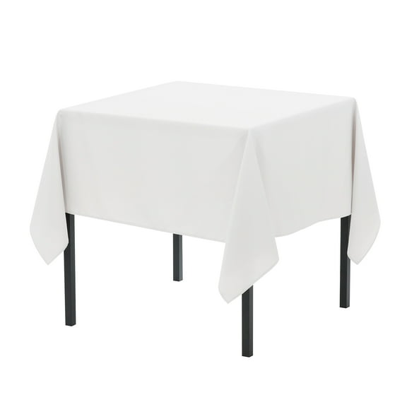 Your Chair Covers - 90 x 90 Inch Square Polyester Tablecloth White