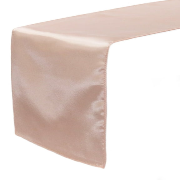 Your Chair Covers - Blush 14 x 108 Inch Satin Table Runner for Restaurants, Weddings, Dinner or Birthday Parties
