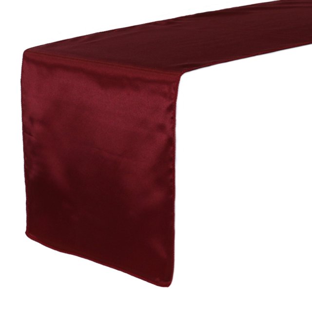 Your Chair Covers Burgundy 14 x 108 Inch Satin Table Runner for