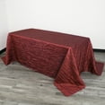 thumbnail image 1 of Your Chair Covers - Burgundy 90 x 156 inch Rectangular Crinkle Taffeta Tablecloth for Restaurants, Weddings, Dinner or Birthday Parties, 1 of 5