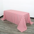 thumbnail image 1 of Your Chair Covers - Checkered Red Rectangular Polyester Tablecloth (90x132 In.) - Durable, 1 of 5