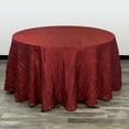 thumbnail image 1 of Your Chair Covers - Crinkle Taffeta Burgundy Tablecloth (120 Inch) Round, 1 of 4