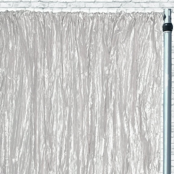 Your Chair Covers - Crinkle Taffeta Drape/Backdrop 10 ft x 97 inches White
