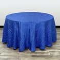thumbnail image 1 of Your Chair Covers - Crinkle Taffeta Royal Blue Tablecloth (120 Inch) Round, 1 of 3