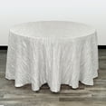 thumbnail image 1 of Your Chair Covers - Crinkle Taffeta White Tablecloth (120 Inch) Round, 1 of 5