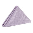 thumbnail image 1 of Your Chair Covers - Crushed Velvet Napkins 20 in. (10 Pack) Reusable and washable - Lavender, 1 of 1